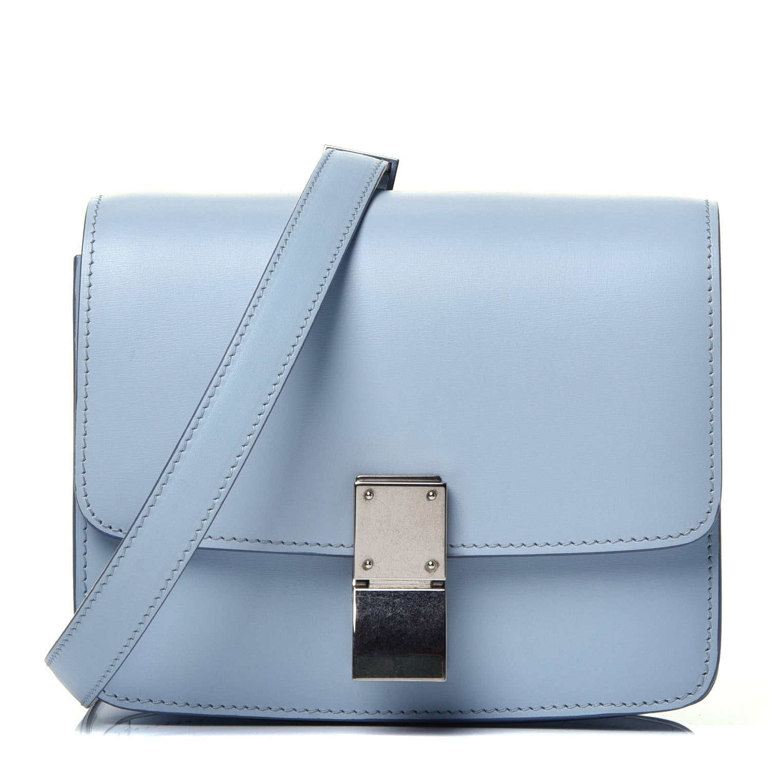 Celine Box Calfskin Small Classic Box Flap Bag Pale Blue 1 of 10