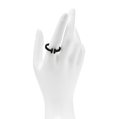 Tiffany Black-Coated Stainless Steel T Square Ring 62 10 2 of 5