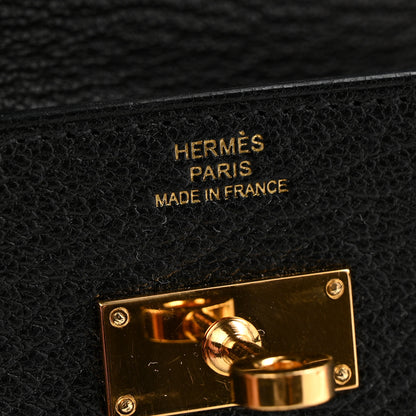 Hermes Chevre Mysore Kelly Wallet To Go Black 7 of 16
