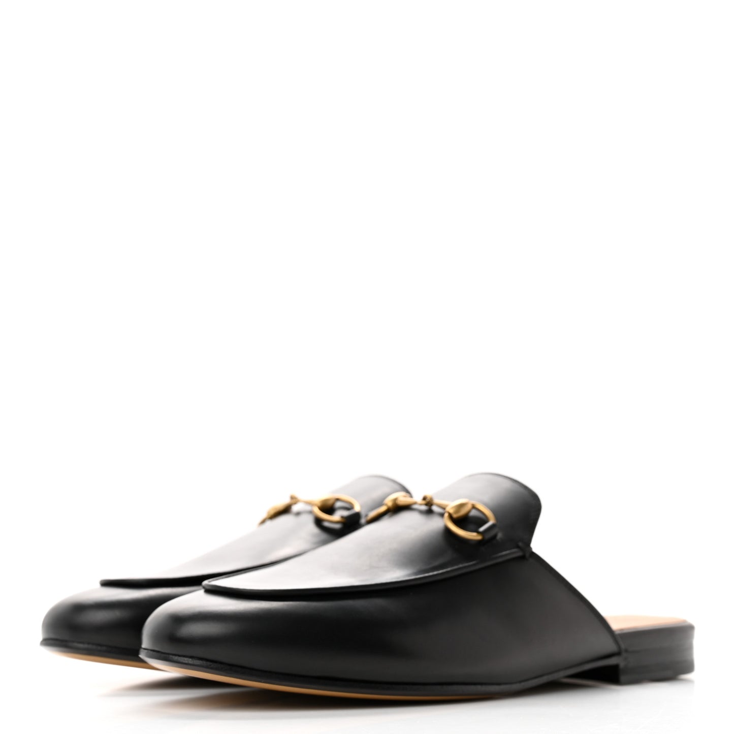 Calfskin Womens Princetown Slippers 37.5 Black