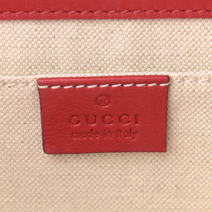 Gucci Calfskin Peony Small Chain Shoulder Bag Hibiscus Red 6 of 10
