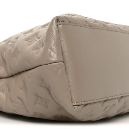 Louis Vuitton Lambskin Embossed Monogram Coussin Hobo MM Galet 9 of 10