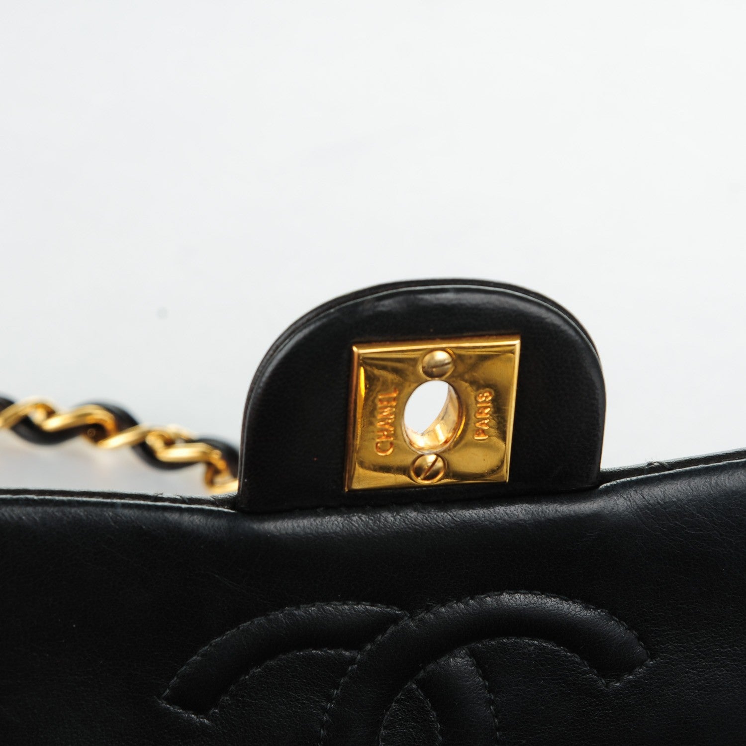 Chanel Lambskin Quilted Mini Square Flap Black 6 of 9