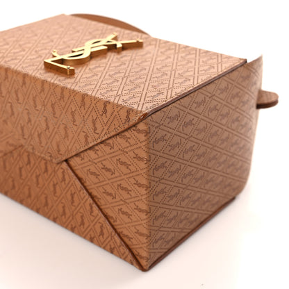 Saint Laurent Calfskin Monogram Take Away Box Dusty Vintage Brown Gold 9 of 9