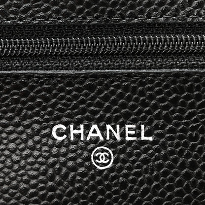 Chanel Caviar Quilted Wallet On Chain WOC Black 6 of 10