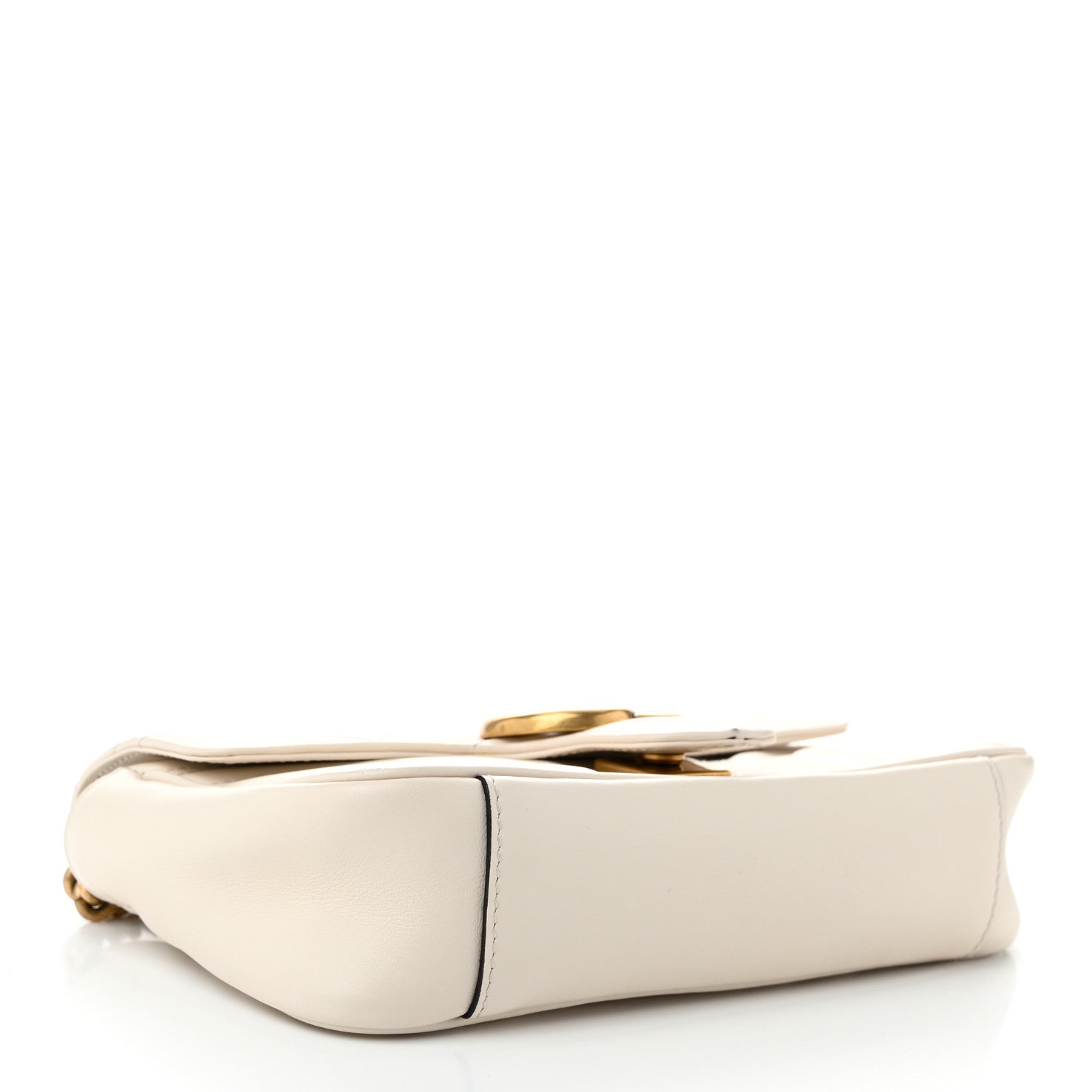 Gucci Calfskin Matelasse Mini GG Marmont Shoulder Bag White 4 of 12