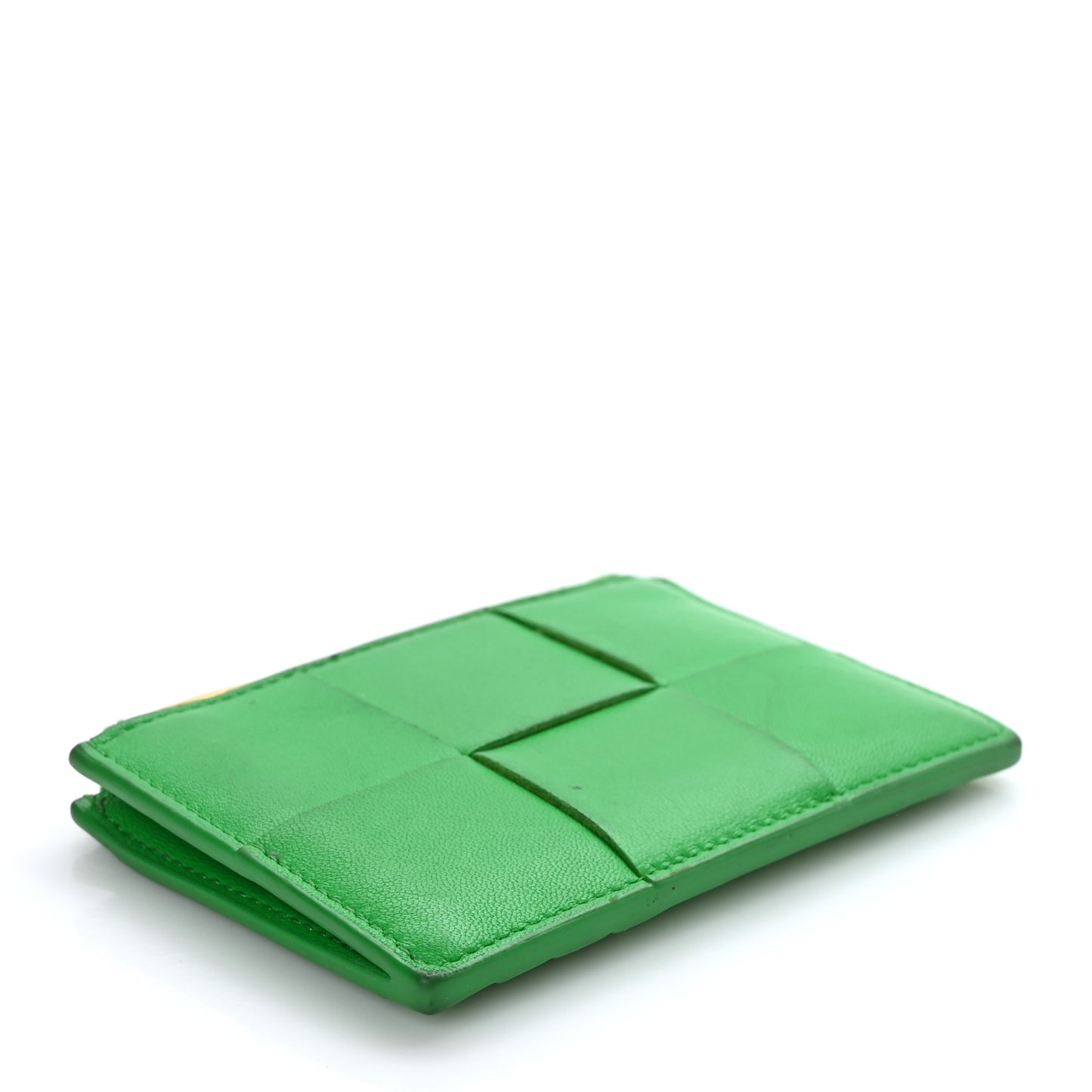 Nappa Maxi Intrecciato Zip Card Holder Parakeet