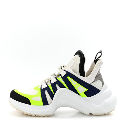 Louis Vuitton Calfskin Technical Nylon Monogram LV Archlight Sneakers 41 Fluo Yellow 1 of 9