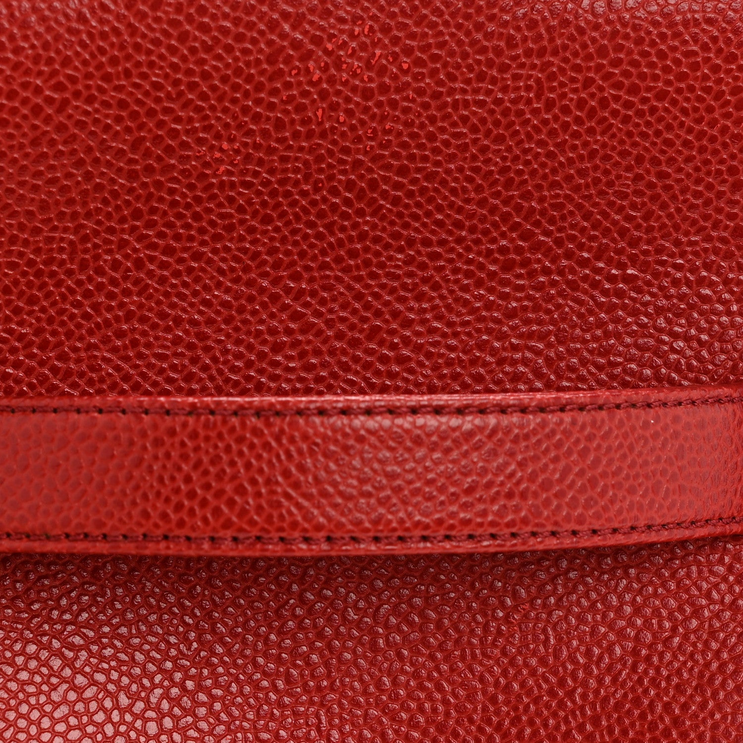 Chanel Caviar Vanity Cosmetic Case Red 8 of 9