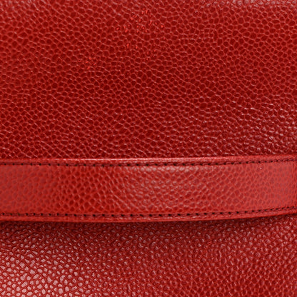Chanel Caviar Vanity Cosmetic Case Red 8 of 9