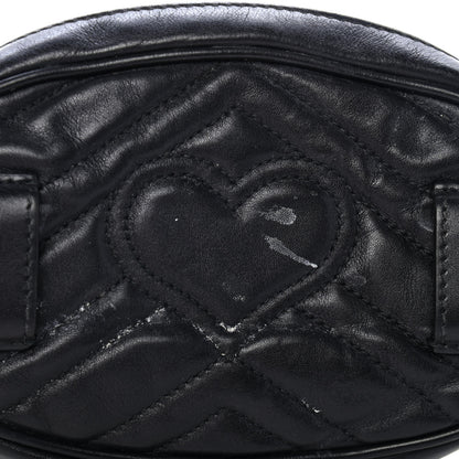 Gucci Calfskin Matelasse GG Marmont Belt Bag 85 34 Black 5 of 5