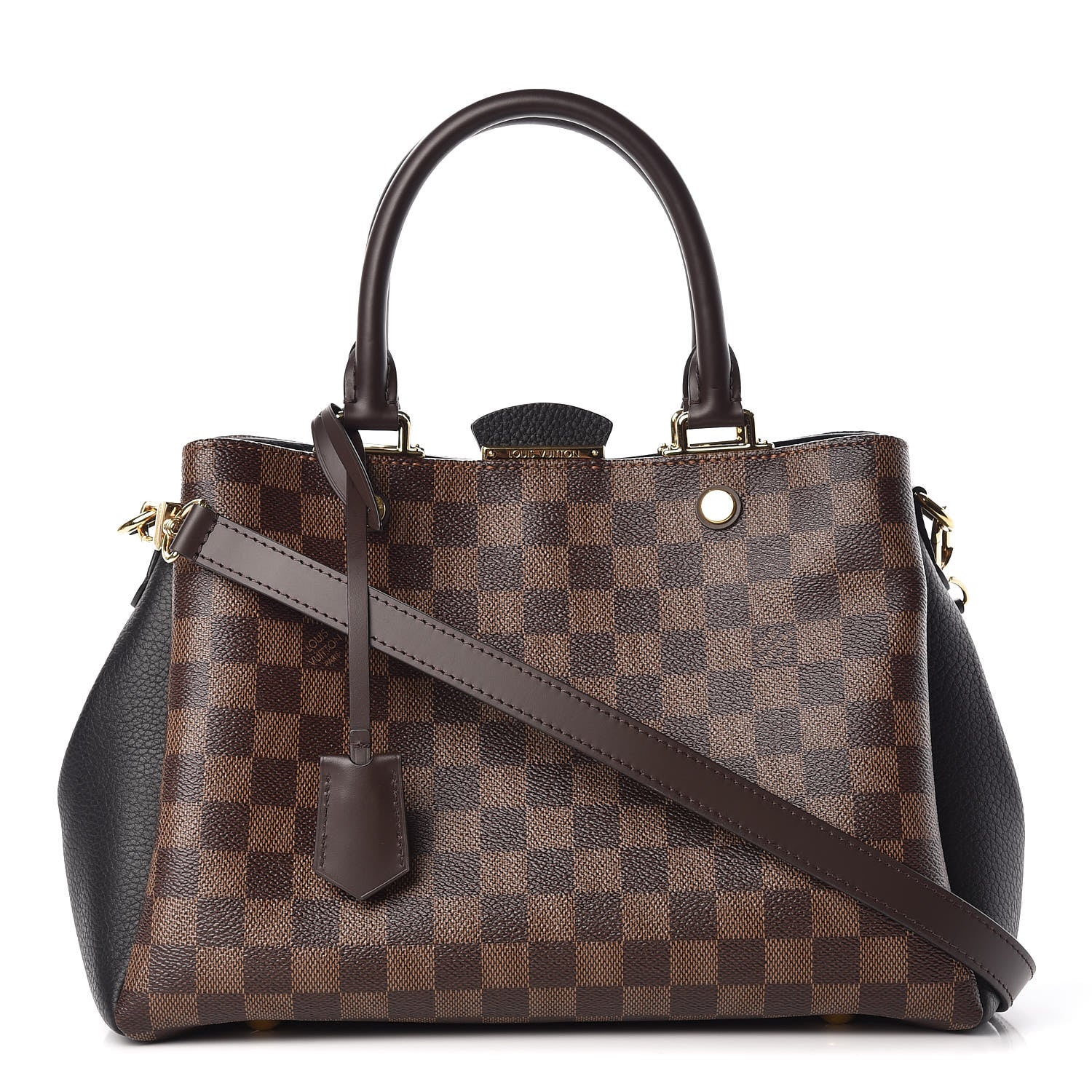 Louis Vuitton Damier Ebene Cuir Taurillon Brittany Black 1 of 9