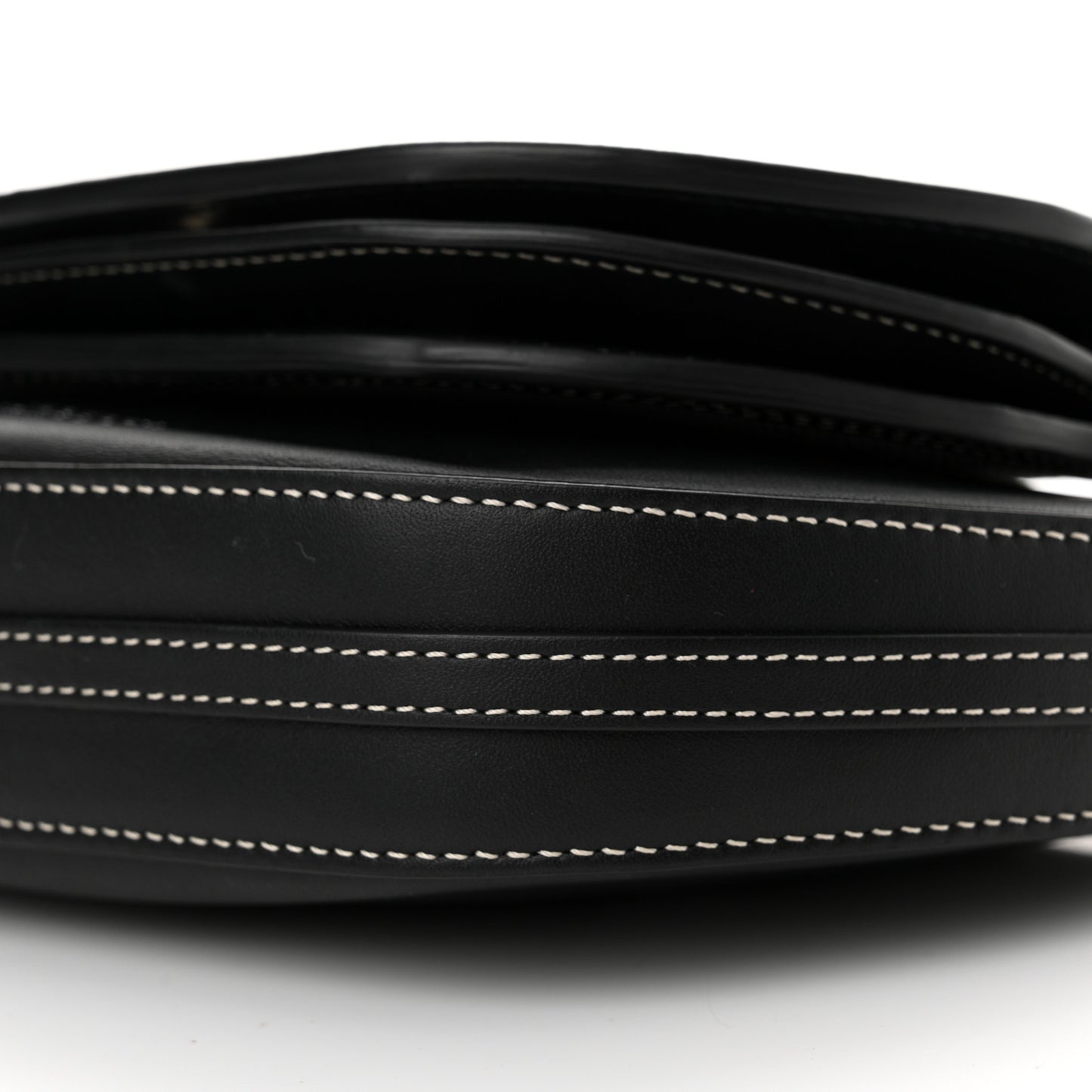 Canvas Horseferry Print Double Olympia Shoulder Bag Black