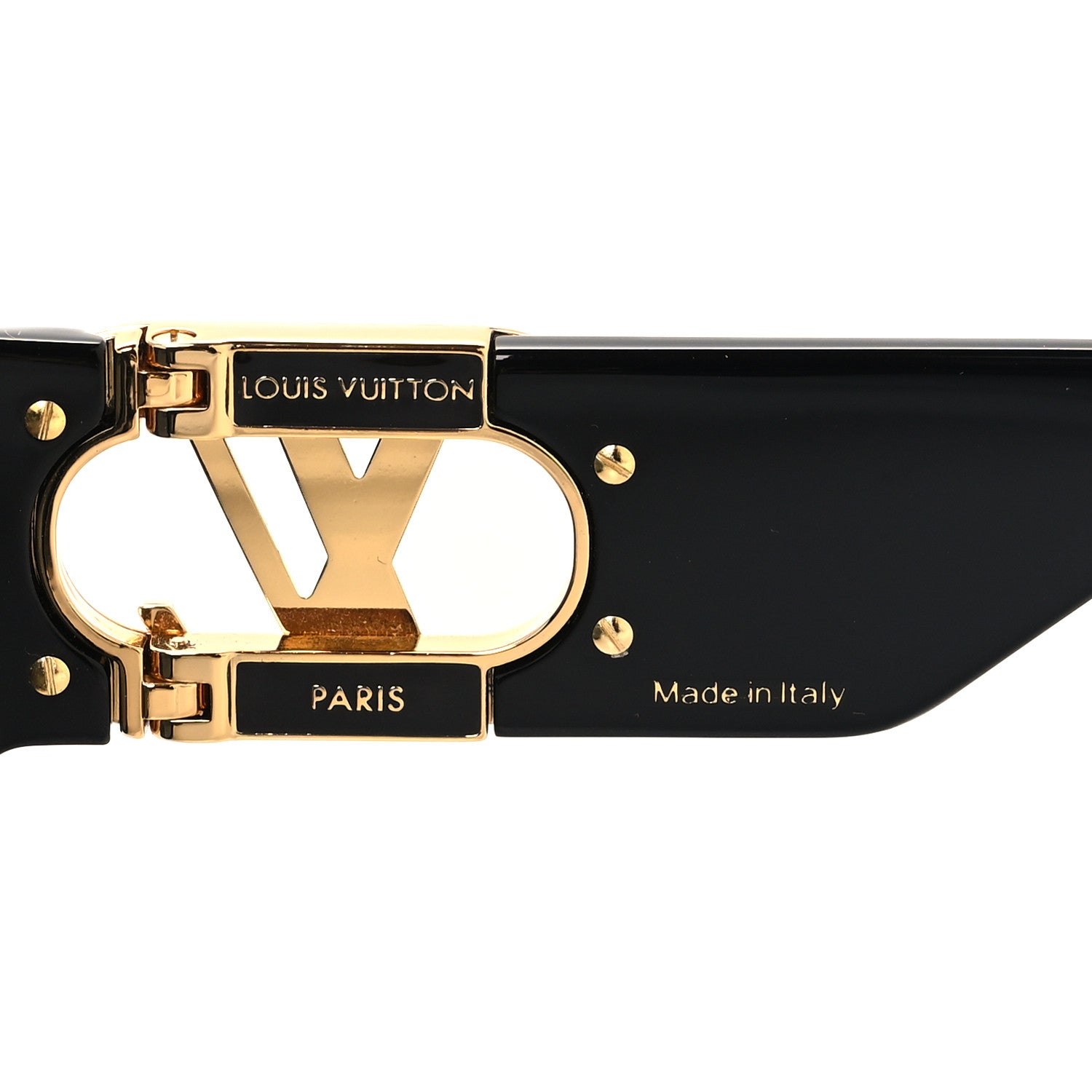 Louis Vuitton Acetate LV Link Square Sunglasses Z1478E Black 5 of 6