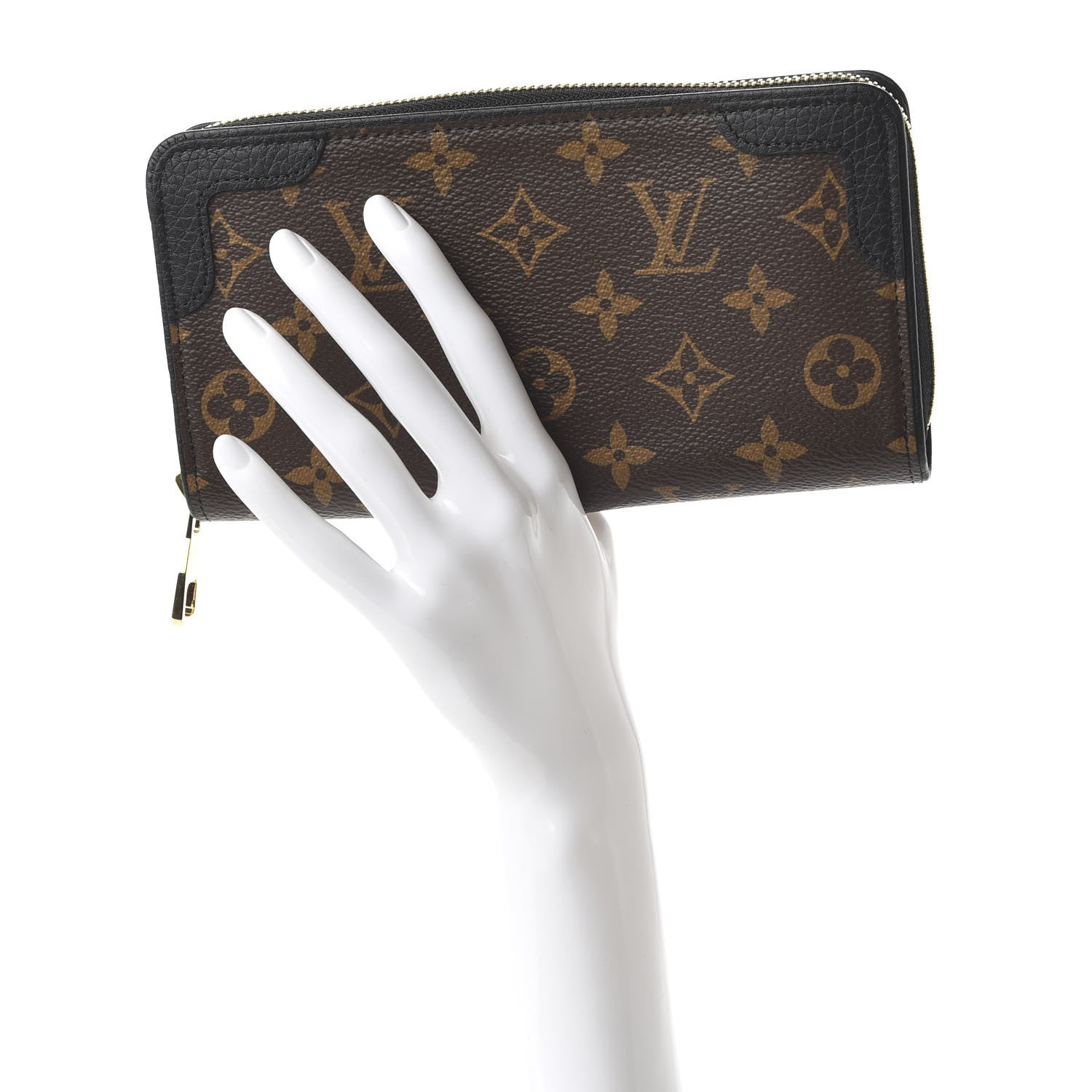 Louis Vuitton Monogram Zippy Retiro Wallet Black 2 of 9