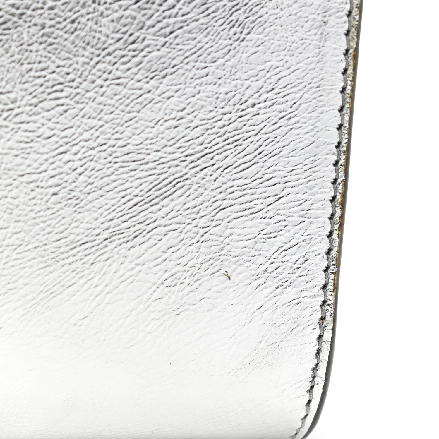 Saint Laurent Metallic Calfskin Monogram Large Belle De Jour Clutch Silver 8 of 9