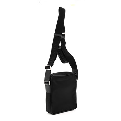 Prada Tessuto Nylon Saffiano Pocket Messenger Shoulder Bag Black 3 of 11