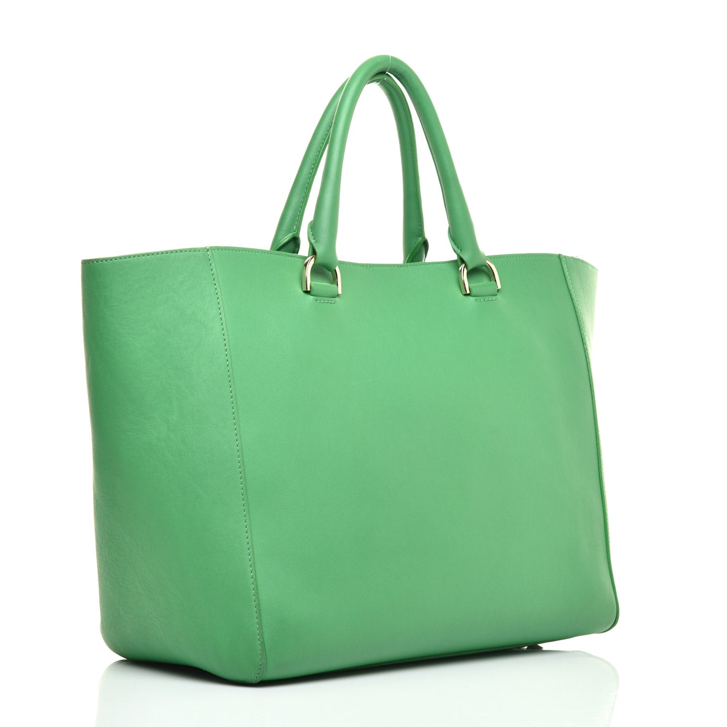 Silky Calf Medium Willow Tote Green