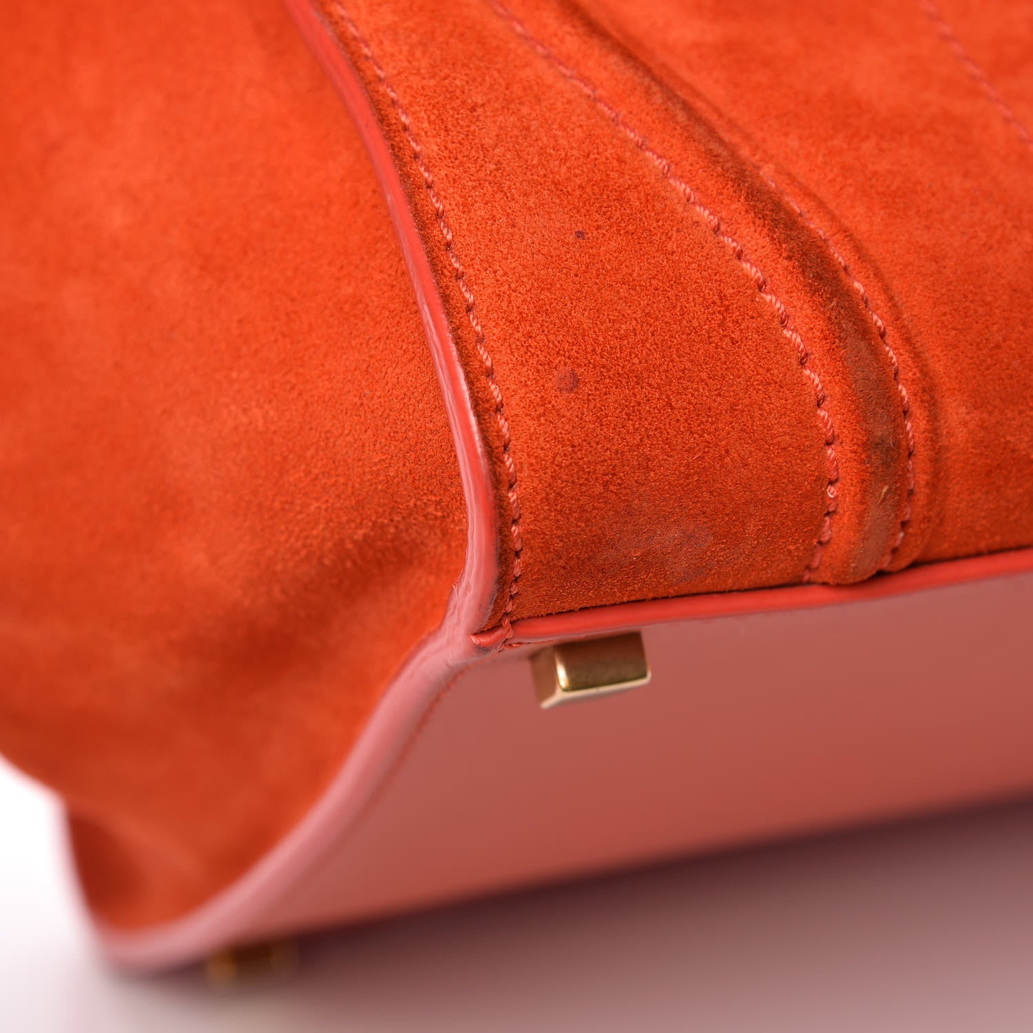 Celine Nubuck Medium Phantom Luggage Bright Orange 13 of 27