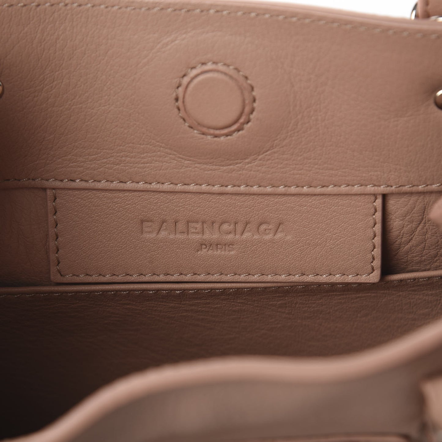 Calfskin Papier Mini A4 Zip Around Tote Beige Desert