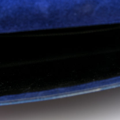Saint Laurent Patent Calfskin Monogram Large Belle De Jour Clutch Royal Blue 5 of 5