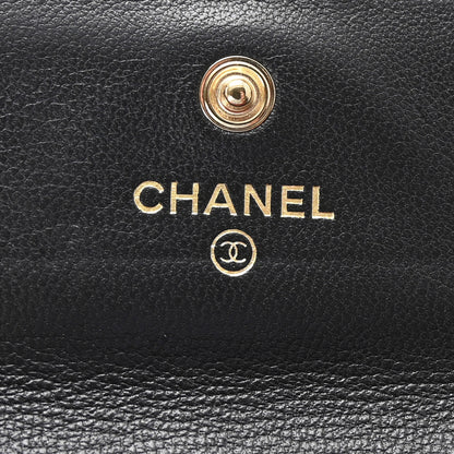 Chanel Lambskin Quilted Chanel 19 Flap Card Holder Black 6 of 8
