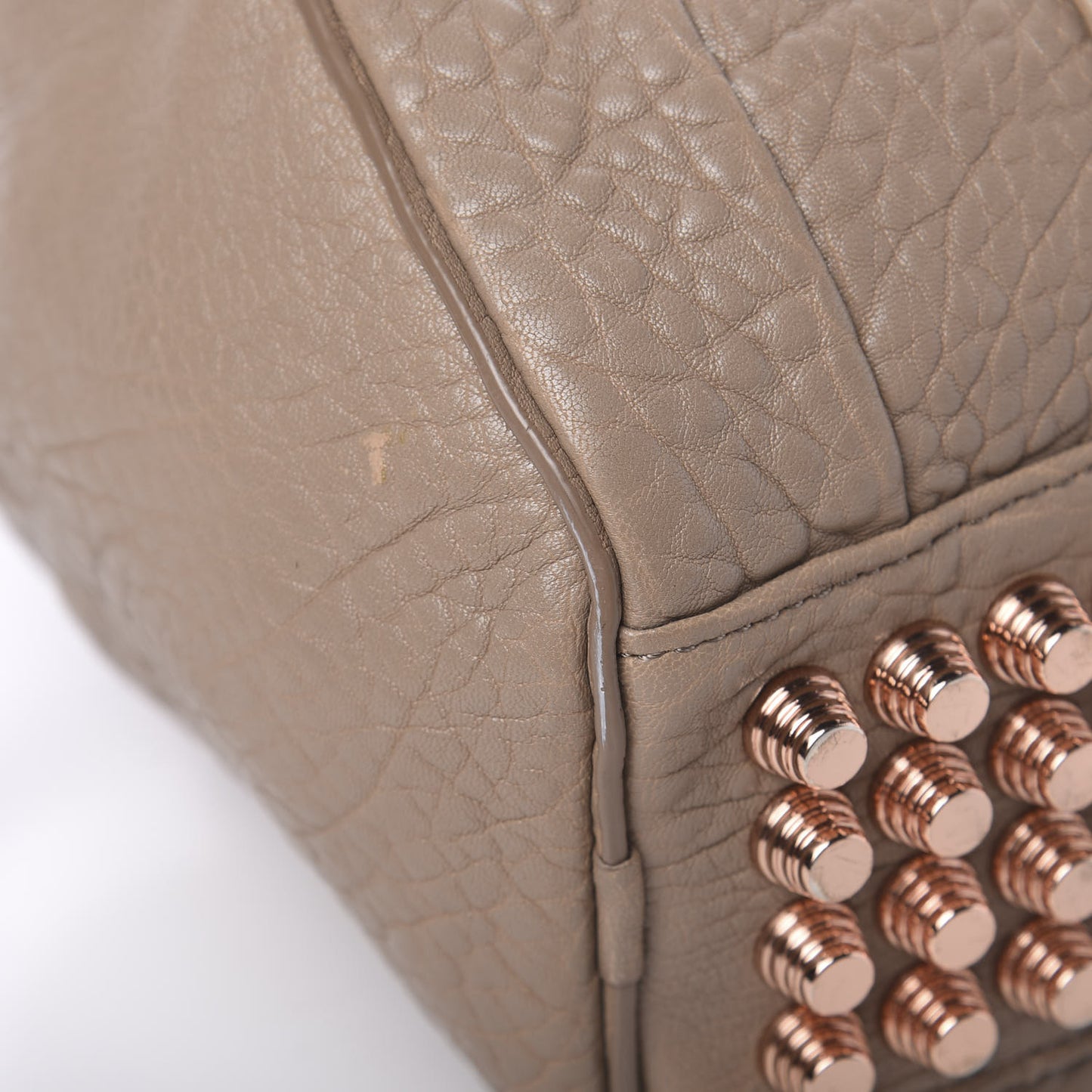 Pebbled Lambskin Rockie Latte Rose Gold Hardware