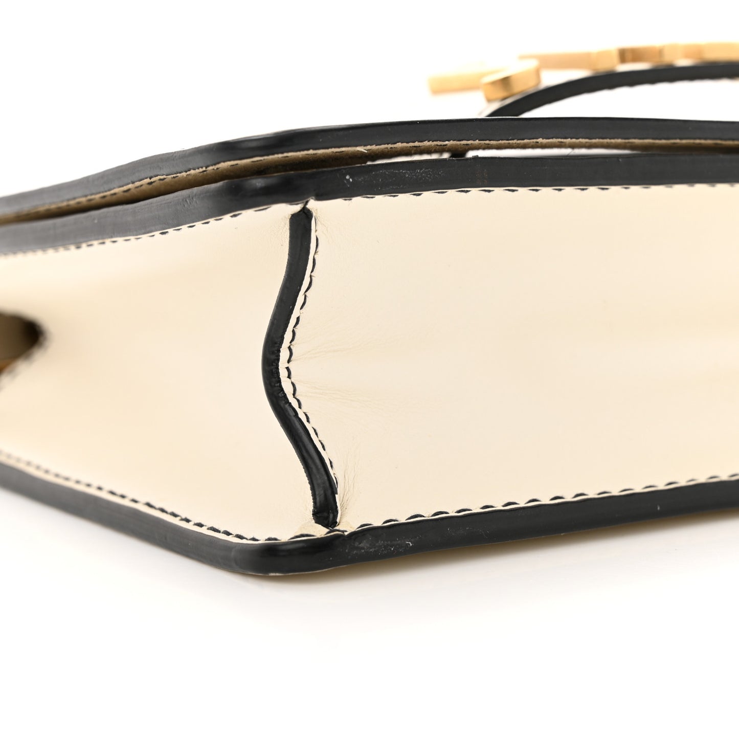 Calfskin J'Adior Chain Flap Bag Off White