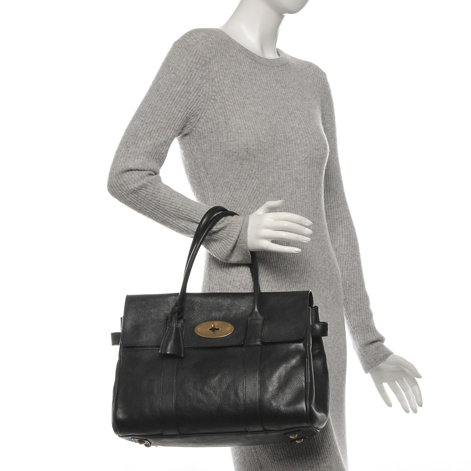 Mulberry Natural Leather Bayswater Black 2 of 8