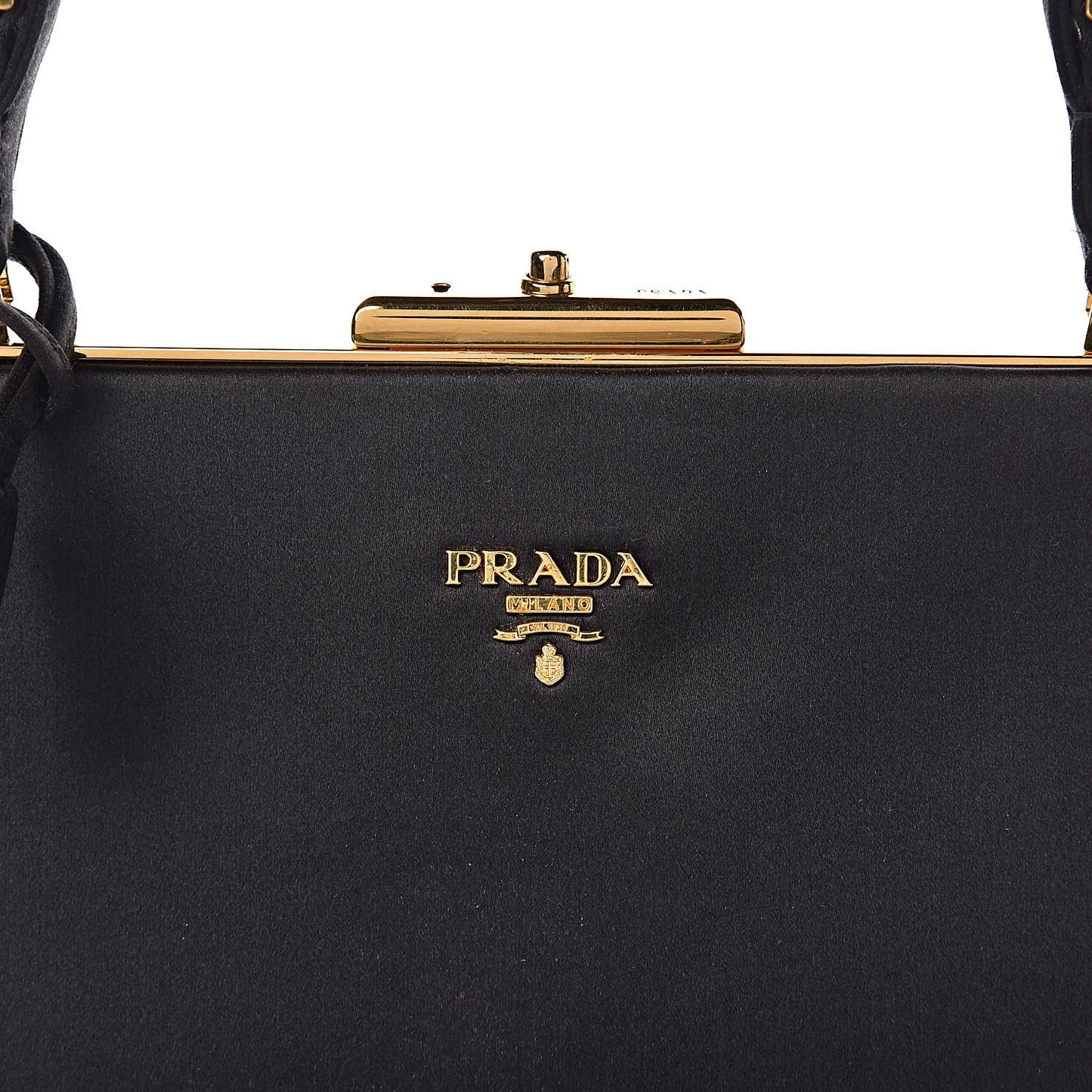 Satin Framed Bag Black