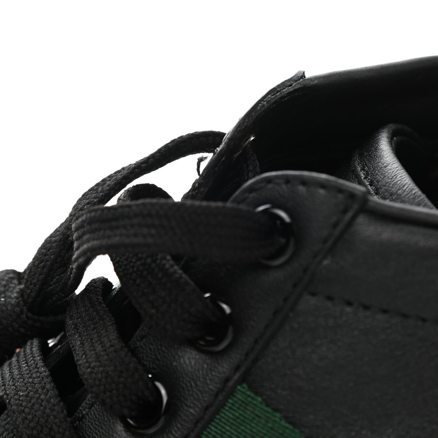 Calfskin Crocodile Web Ace Sneakers 39 Black