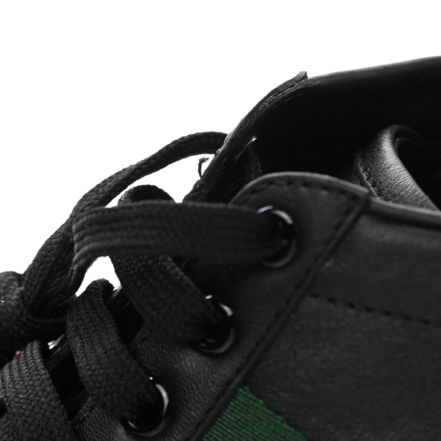 Gucci Calfskin Crocodile Web Ace Sneakers 39 Black 9 of 9