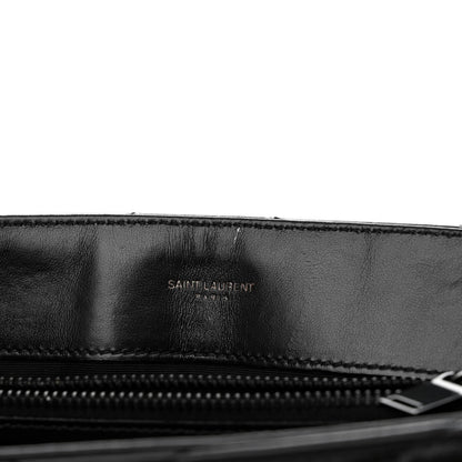 Saint Laurent Calfskin Y Quilted Monogram Monochrome Medium Loulou Chain Satchel Black 11 of 12