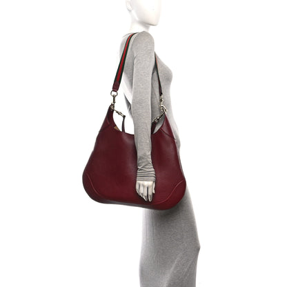 Gucci Soft Grained Calfskin Maxi B Hobo Rosso 2 of 12
