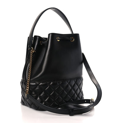 Versace Nappa Quilted Medusa Top Handle Bucket Bag Black 3 of 8