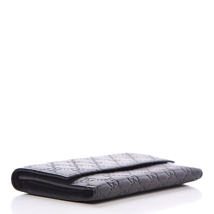 Gucci Guccissima Continental Flap Wallet Black 4 of 13