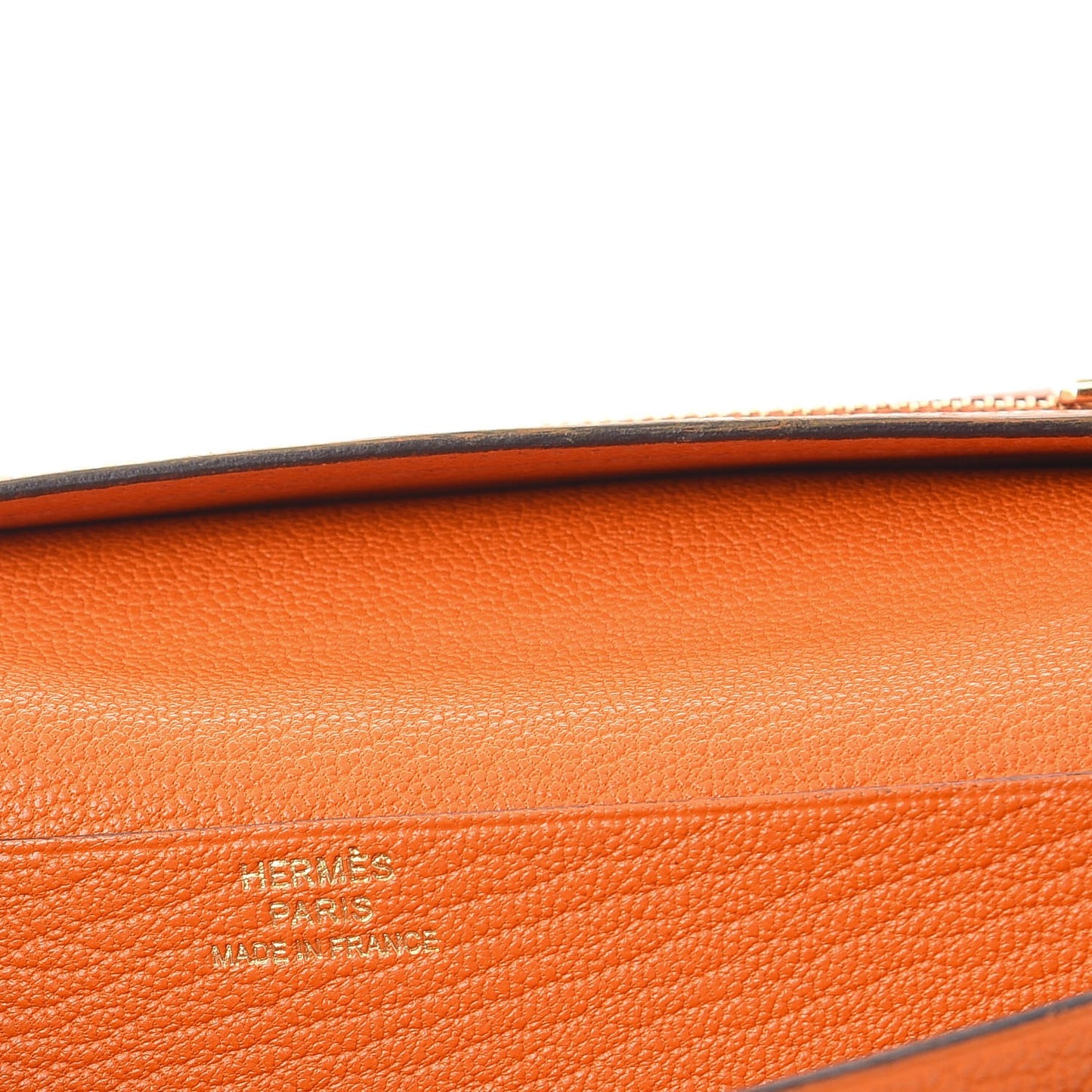 Chevre Mysore Bearn Gusset Wallet Orange