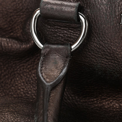 Prada Metallic Vitello Daino Hand Bag Piombo 16 of 22