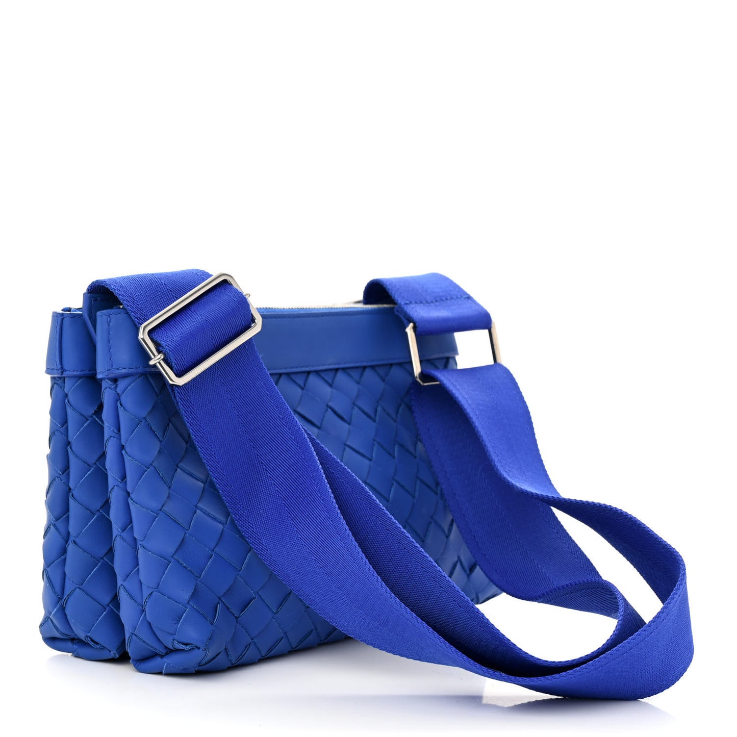 Nappa Intrecciato Duo Bag Cobalt