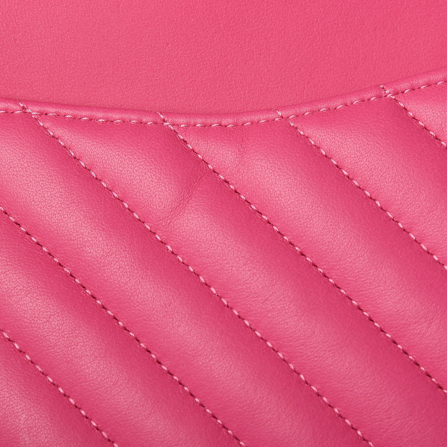 Chanel Lambskin Chevron Quilted Medium Double Flap Pink 11 of 11