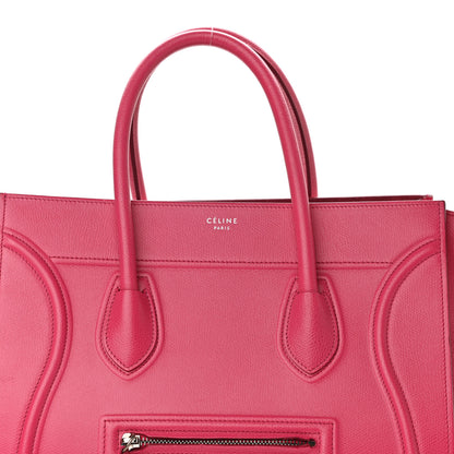 Celine Grained Calfskin Medium Phantom Luggage Fuchsia 8 of 12
