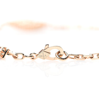 Van Cleef & Arpels 18K Rose Gold Diamond Gray Mother of Pearl 20 Motifs Vintage Alhambra Necklace 4 of 7
