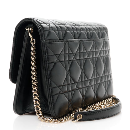 Christian Dior Lambskin Cannage Miss Dior Promenade Pouch Black 3 of 11