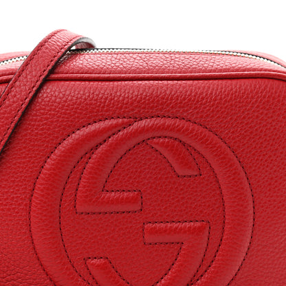 Gucci Pebbled Calfskin Small Soho Disco Bag Tabasco Red 8 of 11