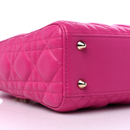 Christian Dior Lambskin Cannage Small Lucky Badges My Lady Dior Magenta 8 of 9