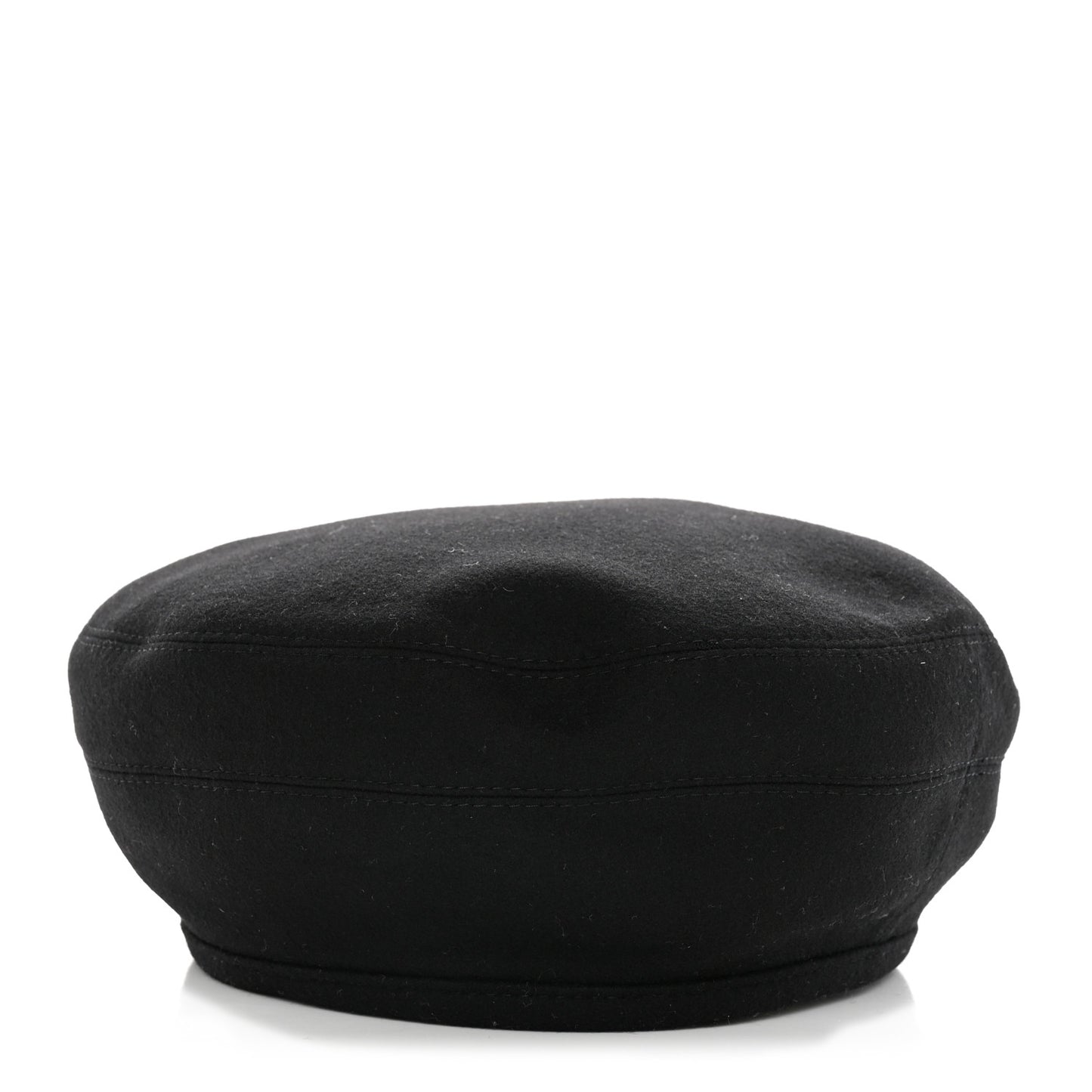 Cashmere Saint Honore Drap Beret 57 Black