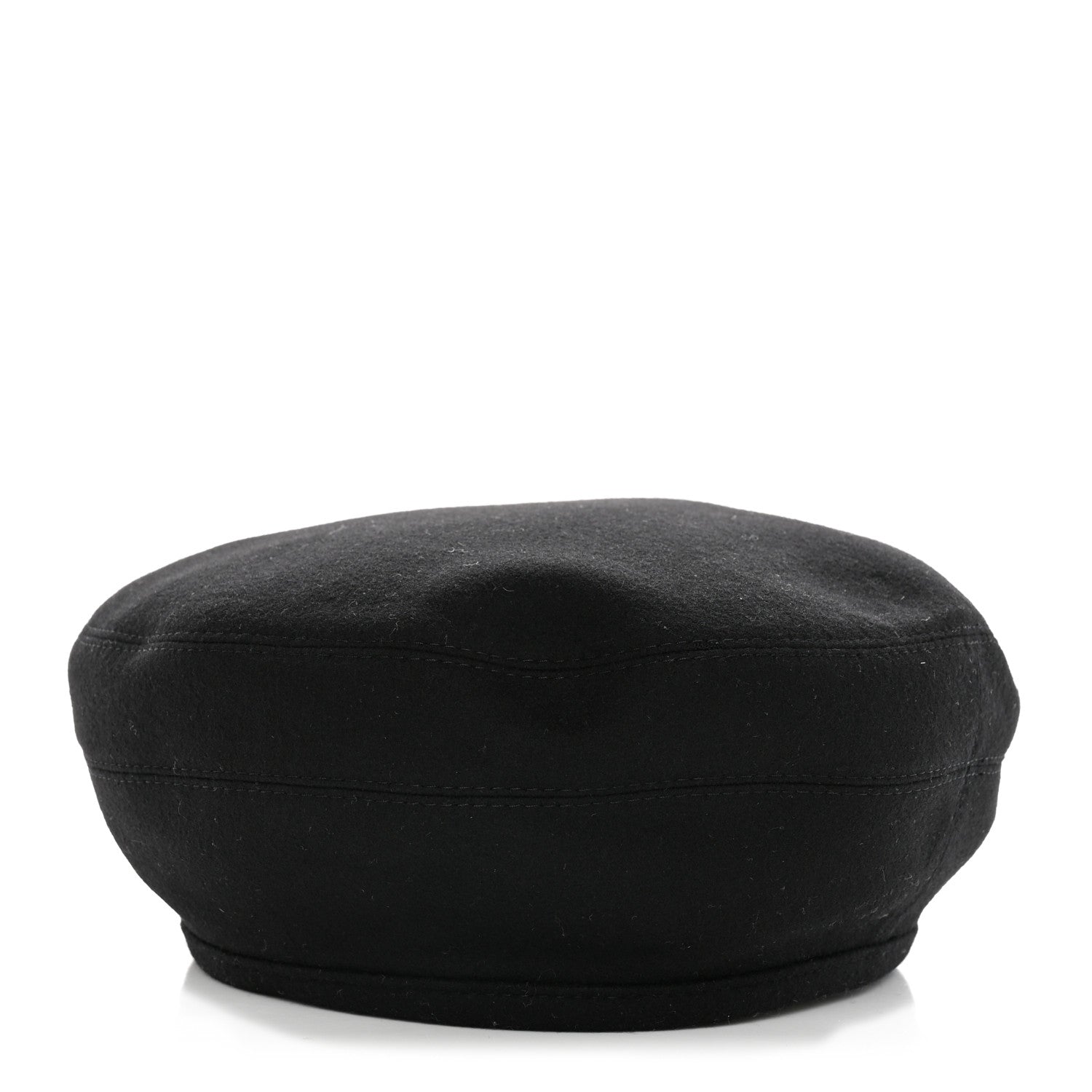 Hermes Cashmere Saint Honore Drap Beret 57 Black 1 of 9