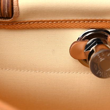 Hermes Military Toile Vache Hunter Herbag Zip Retourne 31 PM Beton Naturel 11 of 11