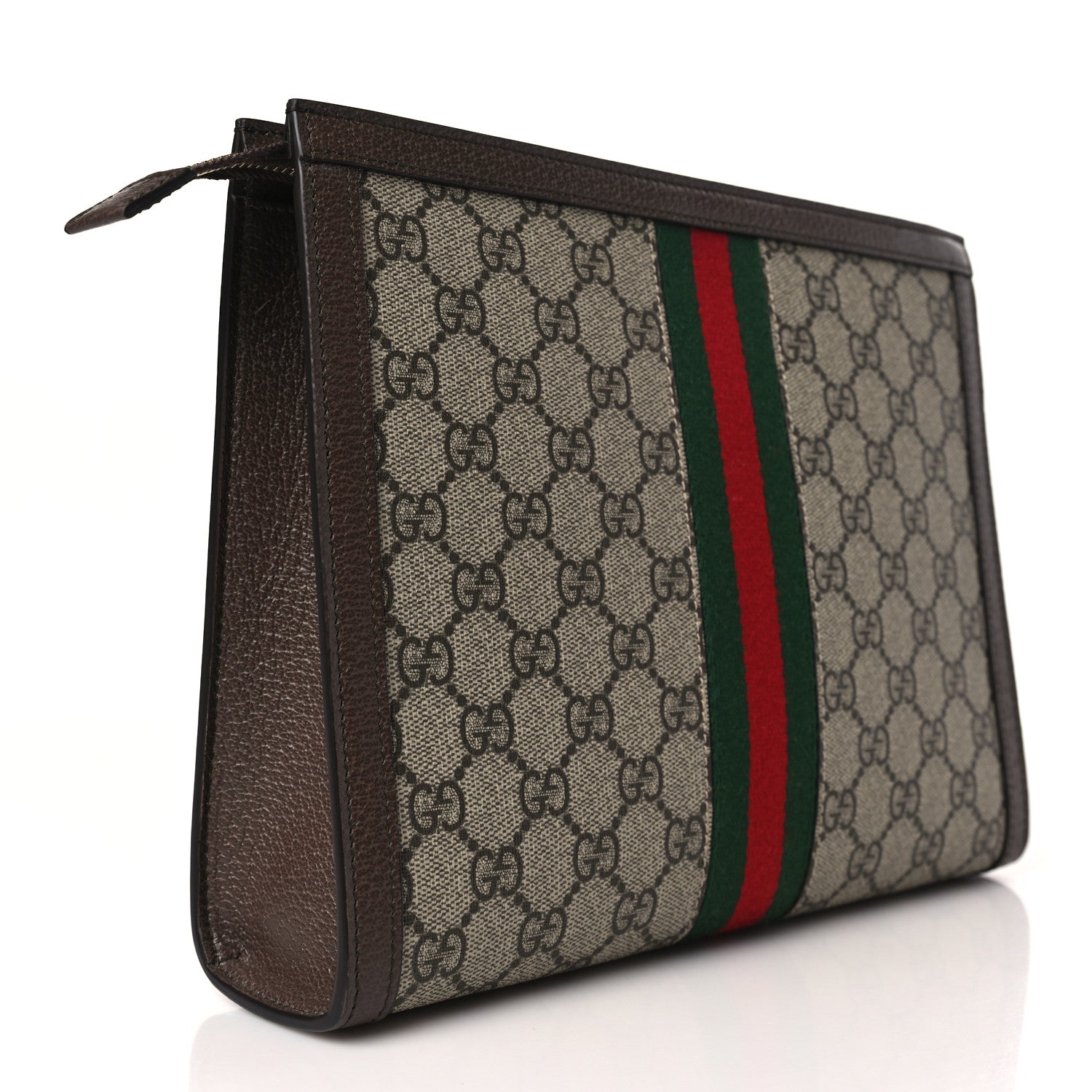Gucci GG Supreme Monogram Web Ophidia Pouch Brown 3 of 9