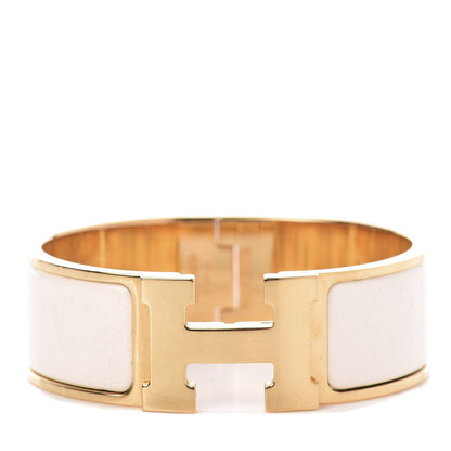 Hermes Enamel Wide Clic Clac H Bracelet PM Craie 1 of 4